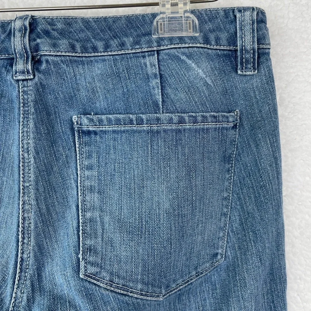 New York & Company Women Blue Pintuck Seam Flare Leg Jeans Size 10 Medium Wash - Picture 6 of 11